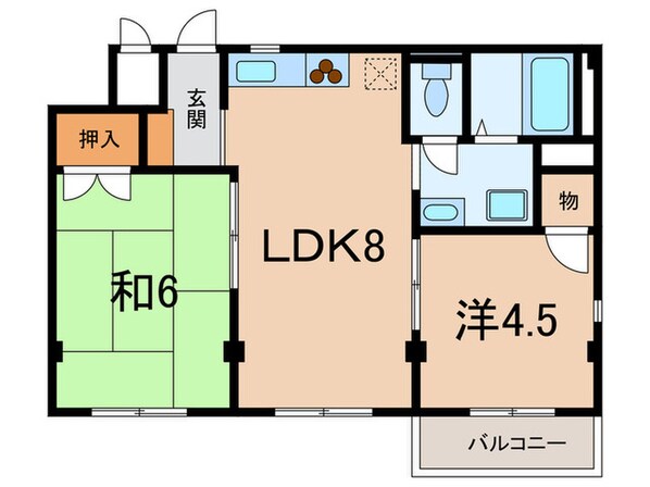 ハイツ北町の物件間取画像